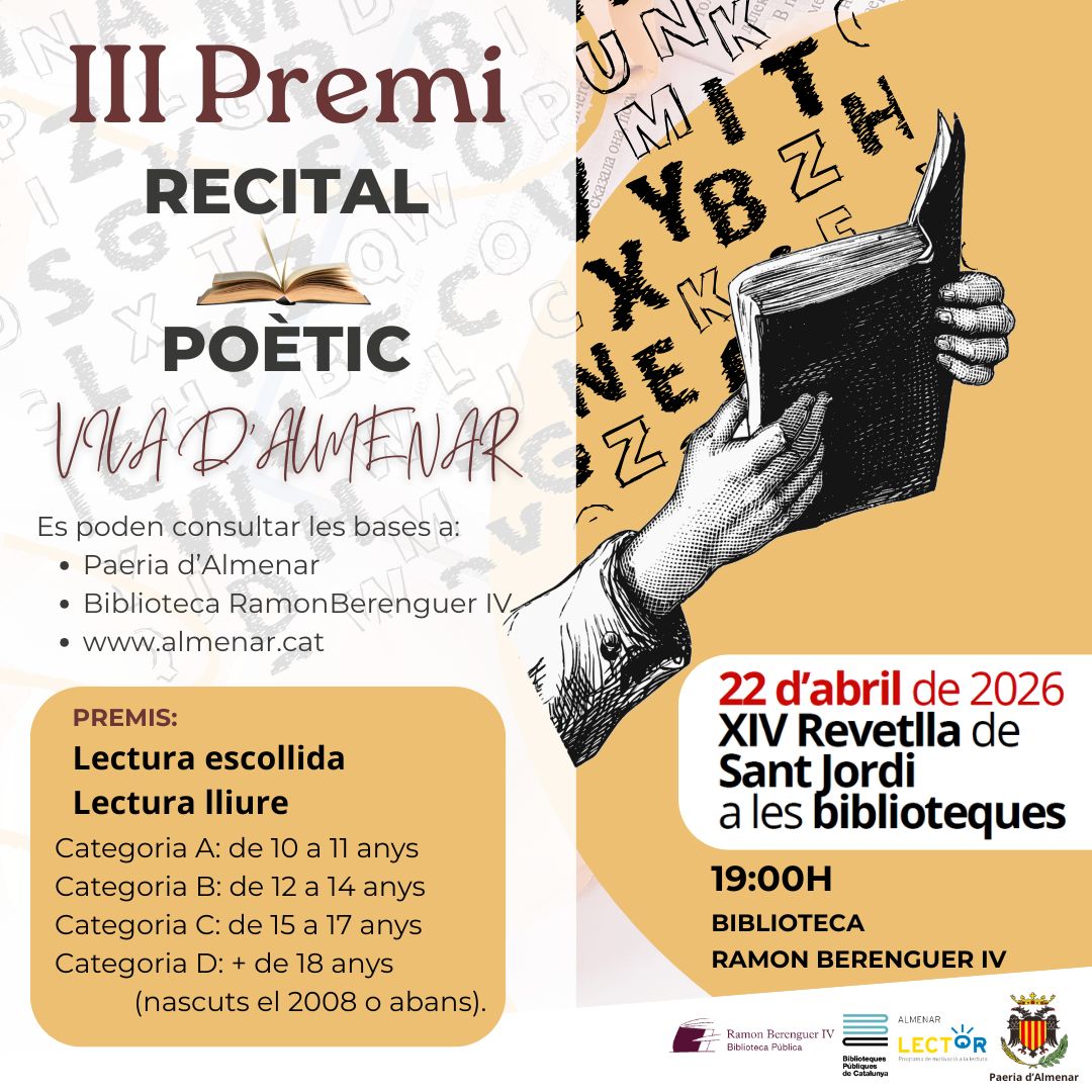 III Premi Recital Poètic Vila d’Almenar 2026