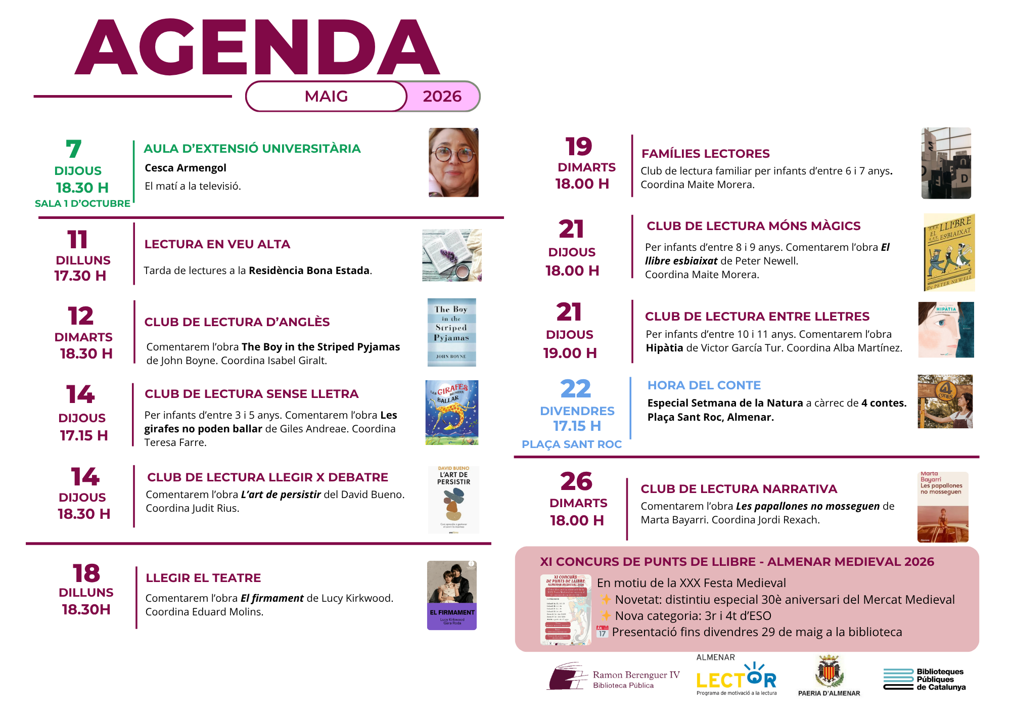 AGENDA – MAIG 2026